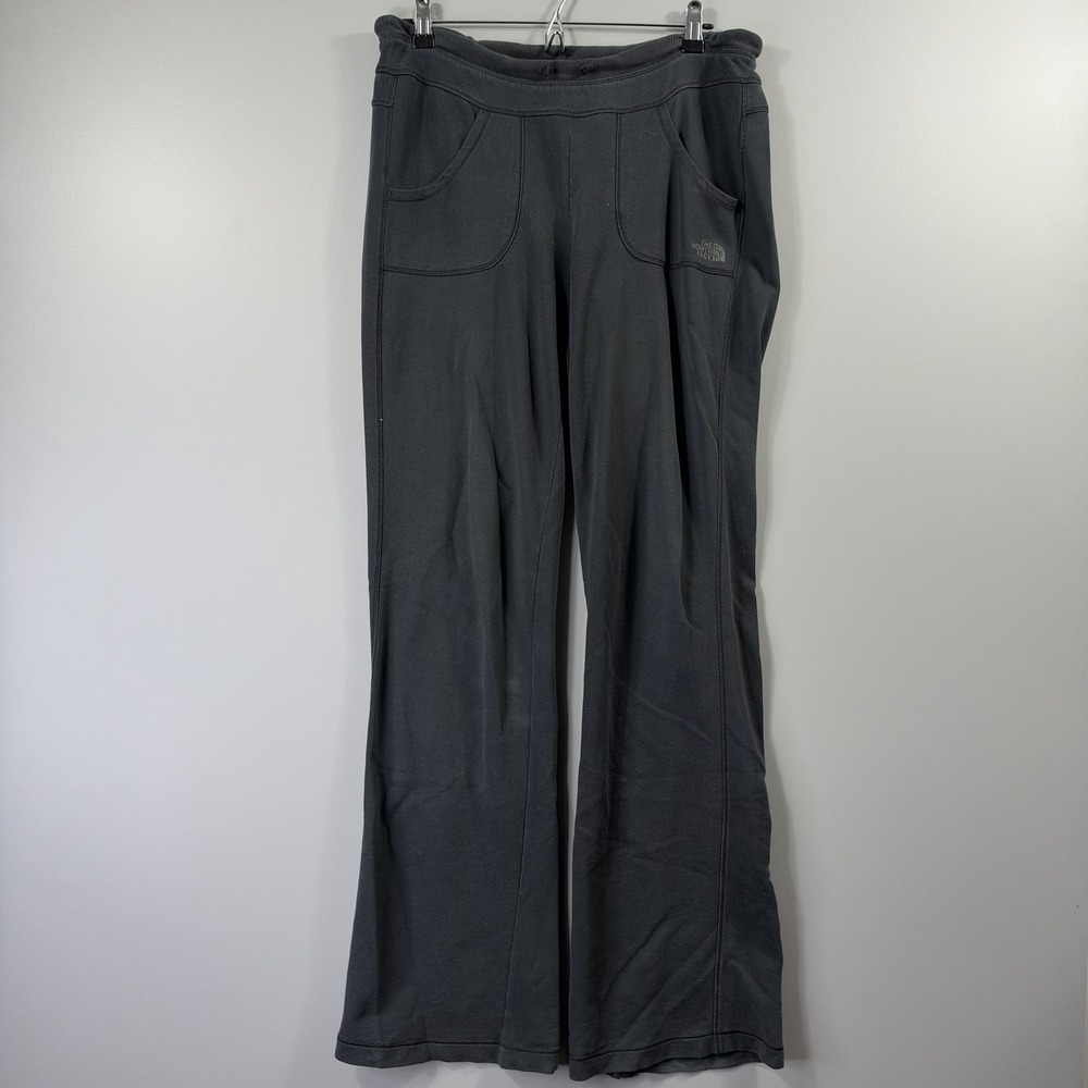 The North Face Sweatpants Womens Small Black Flared Elastic Waist Pockets